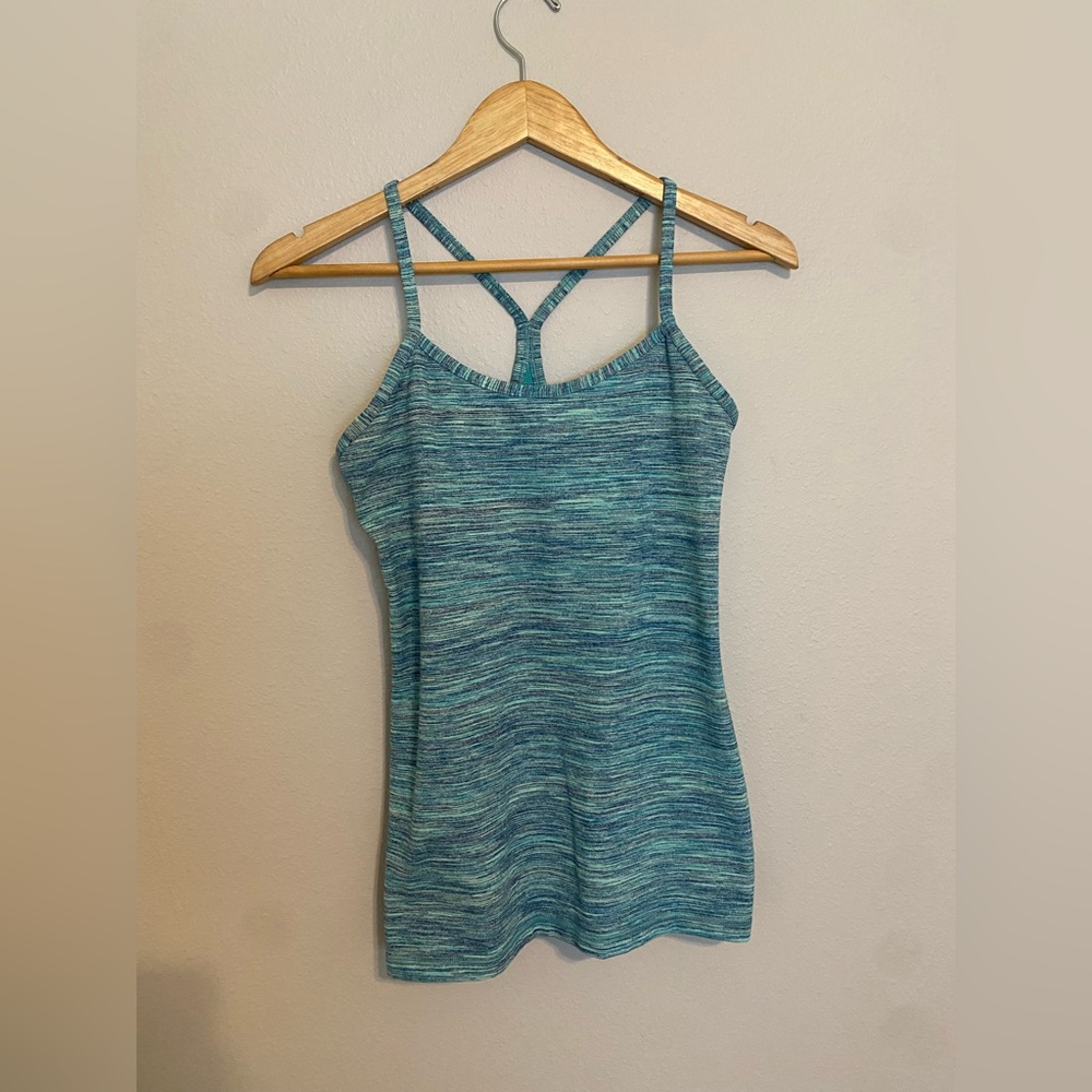 Lululemon Athletica womens blue green athletic top